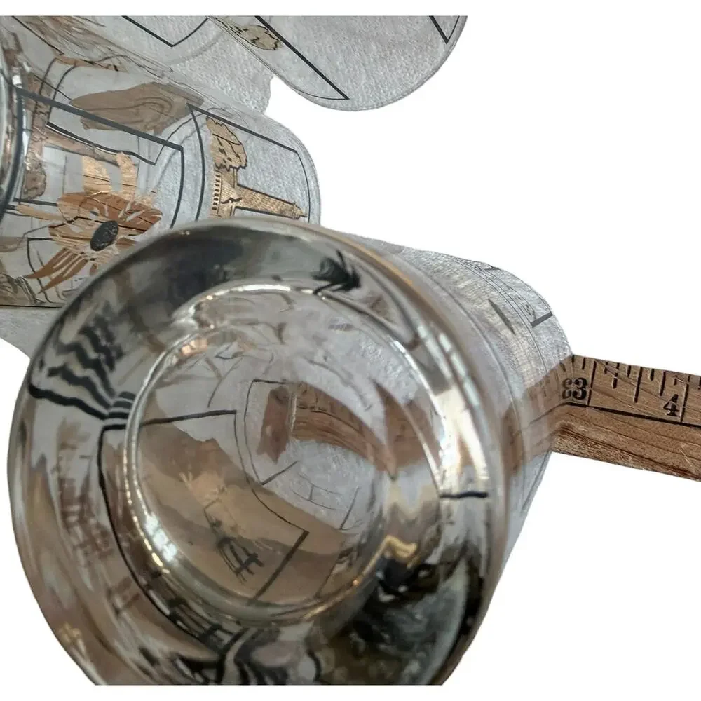 MCM Preakness Maryland High Ball Glasses Set of 8 Atomic Cocktail Retro Mad Men